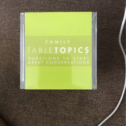 Family table topics game $15 New