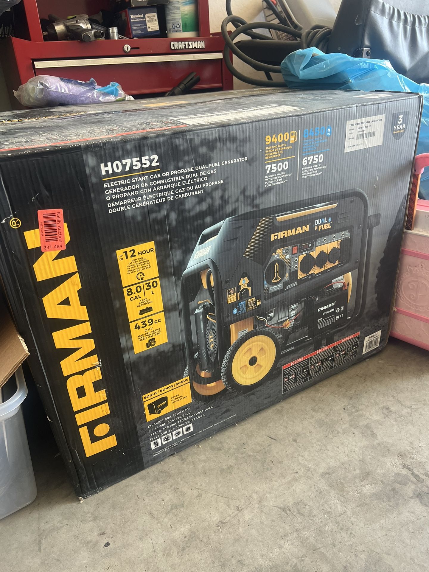 Firman H07553 120/240V Portable Generator