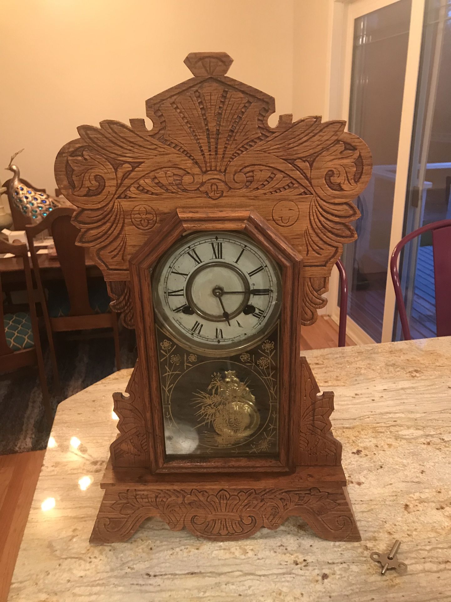 Mid century Antique Mantel Clock