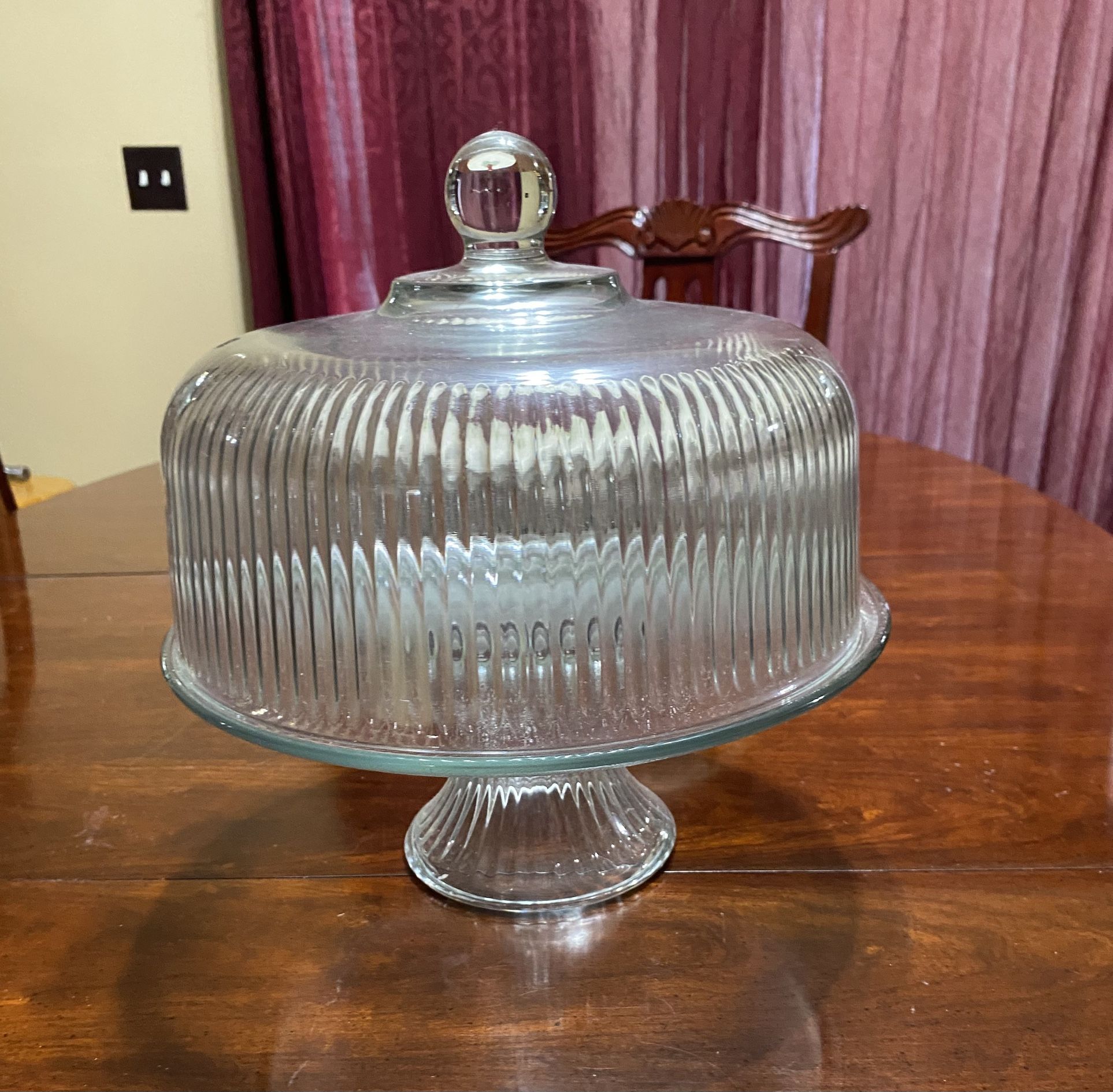 Cake Stand With glass Dome 