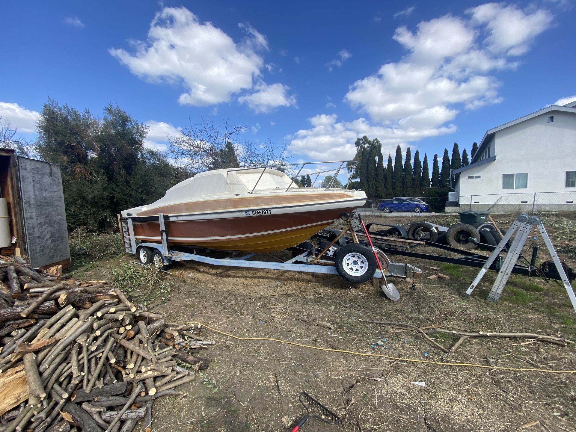 Boat And Trailer With Pink slips