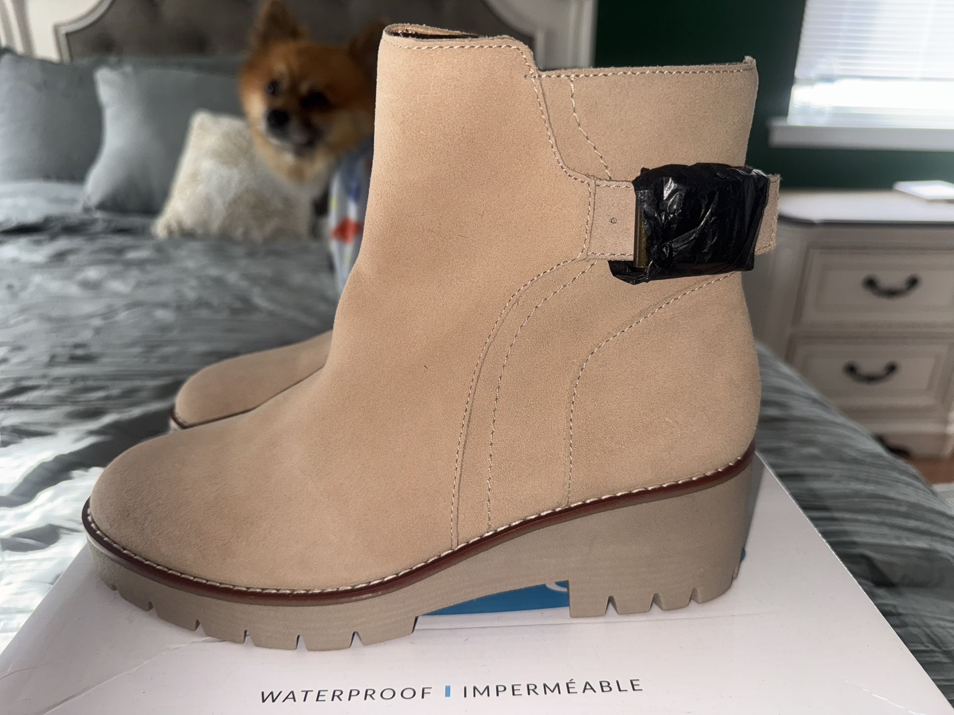 Tan Platform Boots 