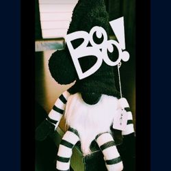 Handmade XL Halloween Sitting Sock Gnome