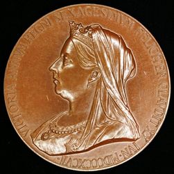 1897 Medallion Queen Victoria, BRONZE