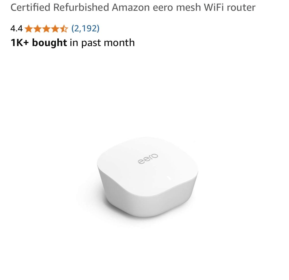 Amazon eero mesh WiFi Router