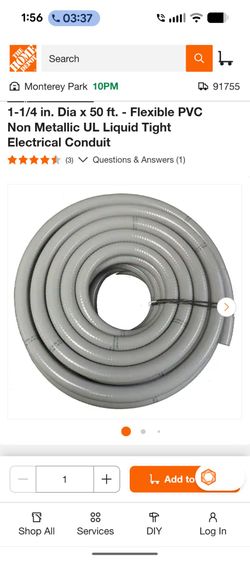 1-1/4 liquid tight conduit with fittigs