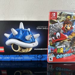 Mario Bundle ( Lego Spiny Shell +mario Odyssey Game)