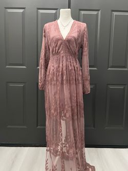 Bella Ella mauve maxi dress