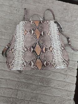 Snake Print Mini Backpack