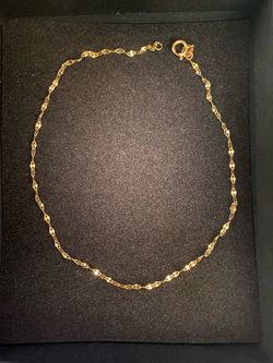 Brand New 10k Solid Gold Mirror Chain 9” (1.6mm) - Never Worn