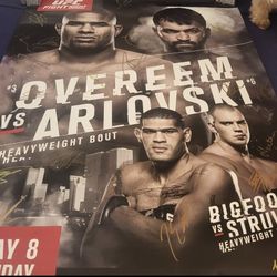 UFC Overeem Vs Arlovski Signed Poster