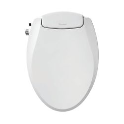 Brondell Bidet Toilet Seat Non-Electric Swash Ecoseat, Fits Elongated Toilets, White - Dual Nozzle System, Ambient Water Temperature - Bidet with Easy