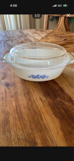 Vintage Anchor Hocking Fire King Covered Casserole