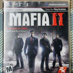 Mafia II (Sony PlayStation 3, 2010) Mafia 2 PS3 With Case Tested/Works