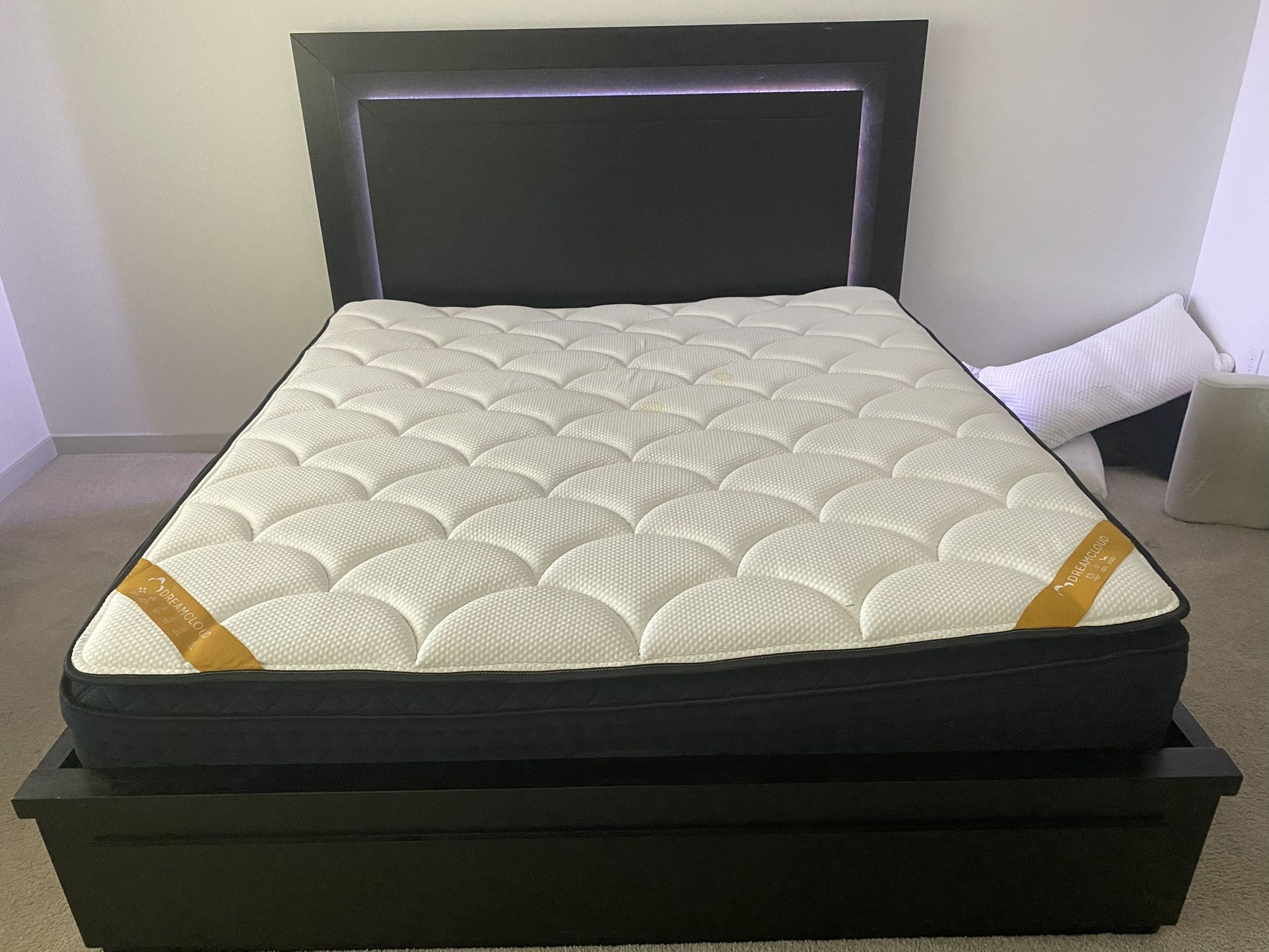 Black Headboard With Led Lights