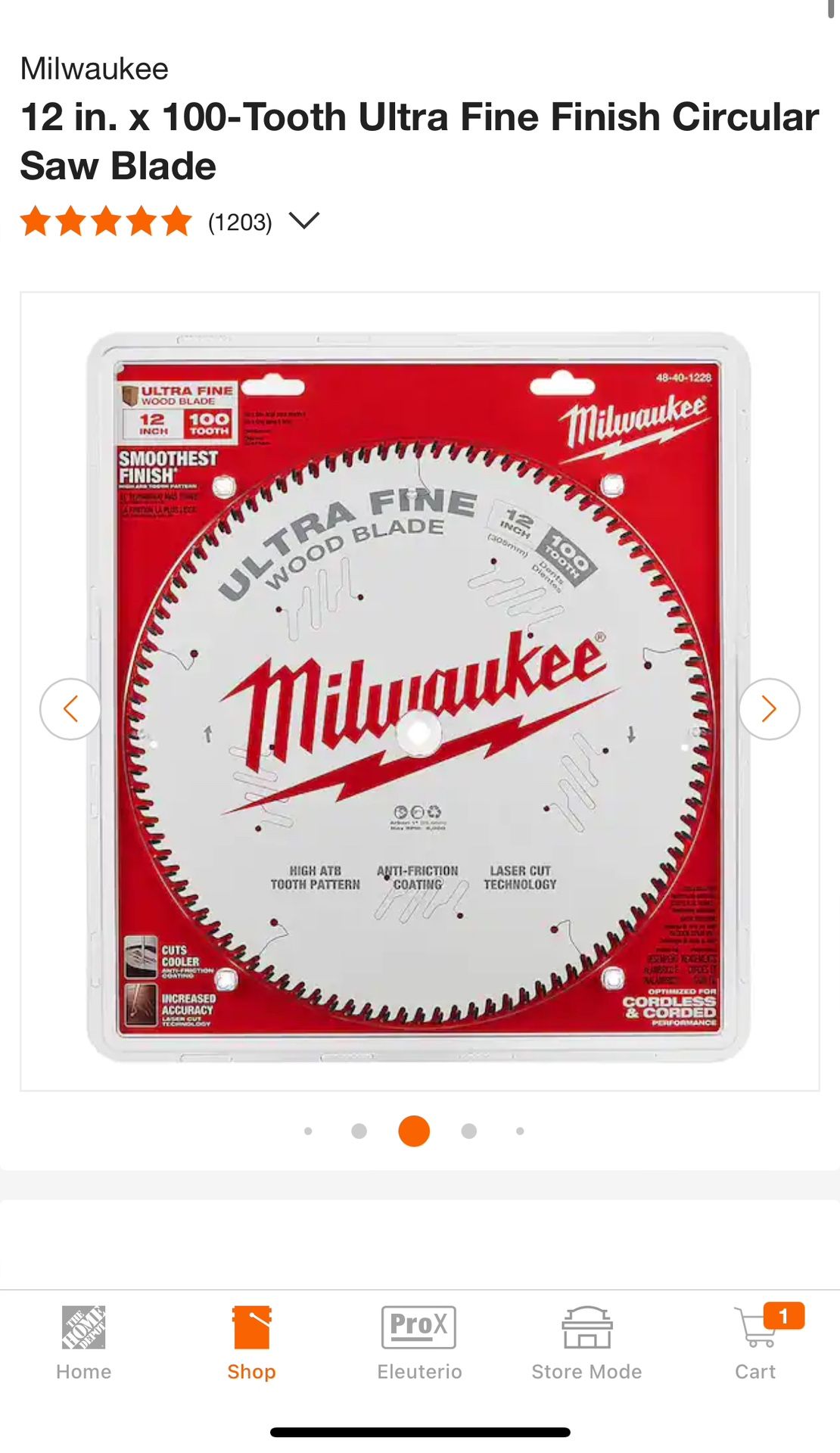 12 in. x 100-Tooth Ultra Fine Finish Circular Saw Blade