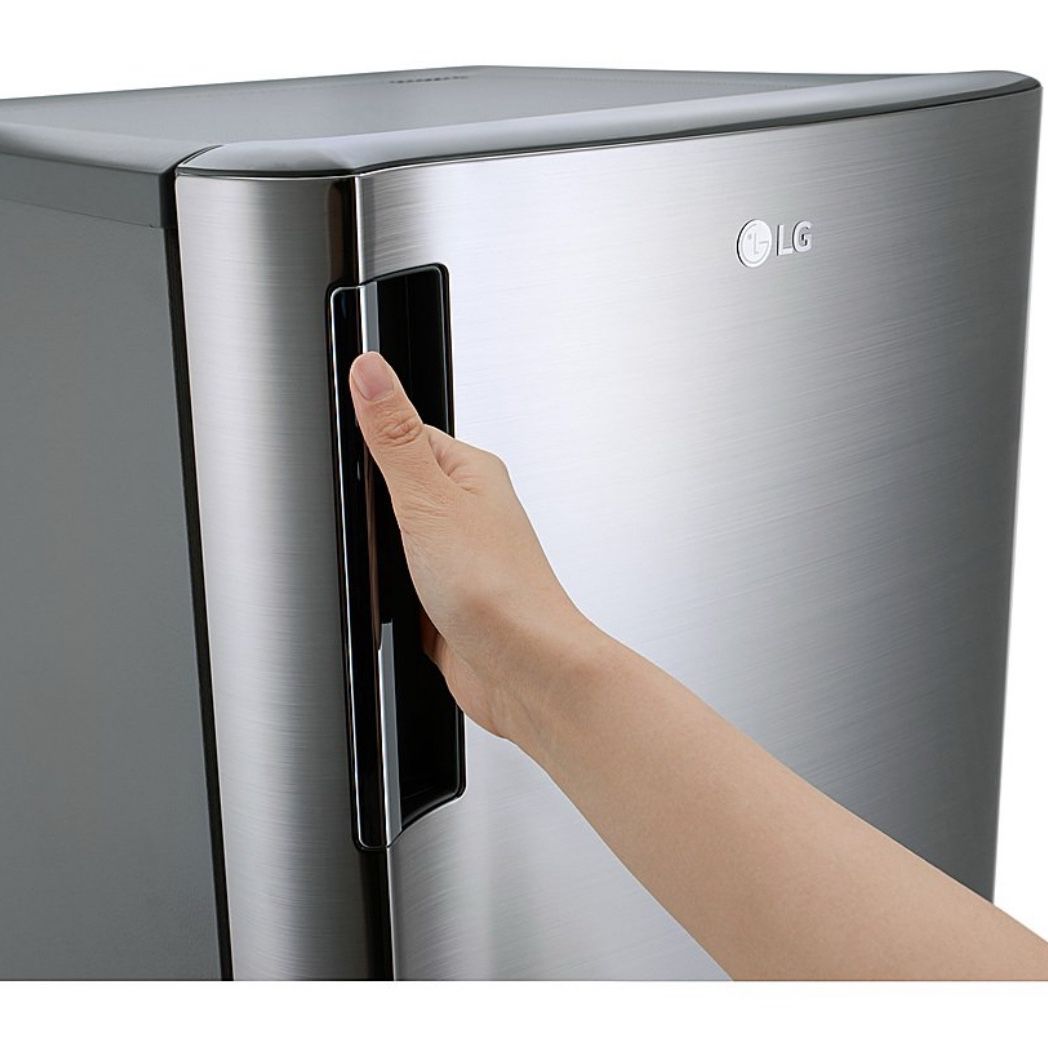 LG - 5.79 Cu. Ft. Top-Freezer Refrigerator with Semi Auto Defrost - Platinum Silver