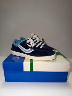 TORY BURCH Blue and White Suede Sneakers