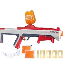 NERF Pro Gelfire Raid Blaster, Fire 5 Rounds at Once, 10,000 Gel Rounds, 800 Round Hopper, Eyewear, Toys for Teens Ages 14 & Up