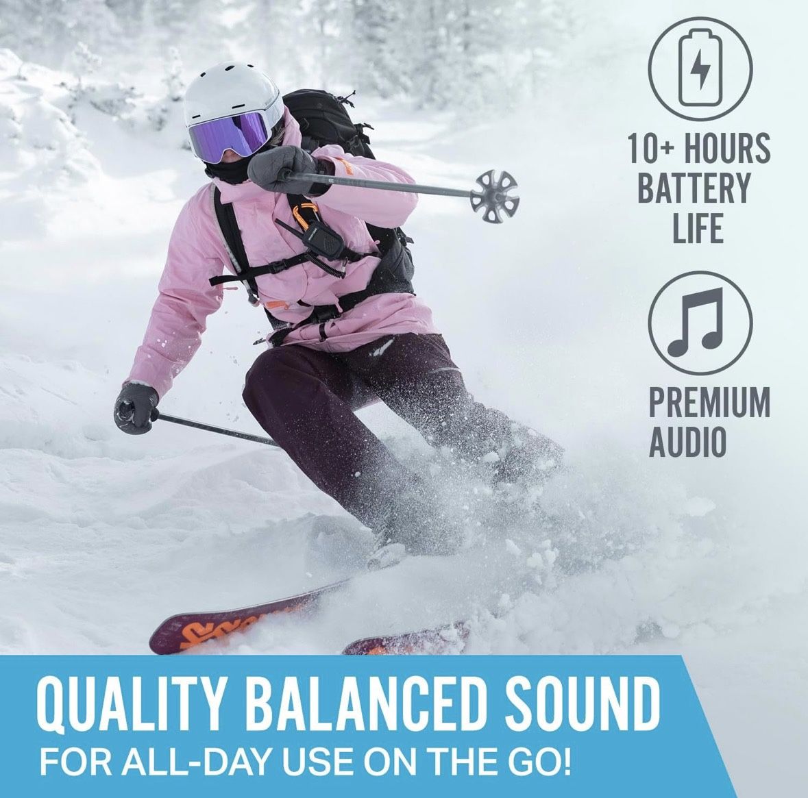 Wildhorn Alta Wireless Bluetooth Helmet Headphones HD Sound Mic