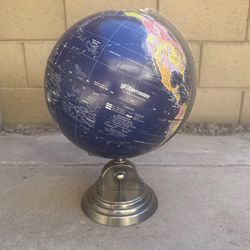 Vintage GlobeMaster World Globe Spins USA Made 12 Inch