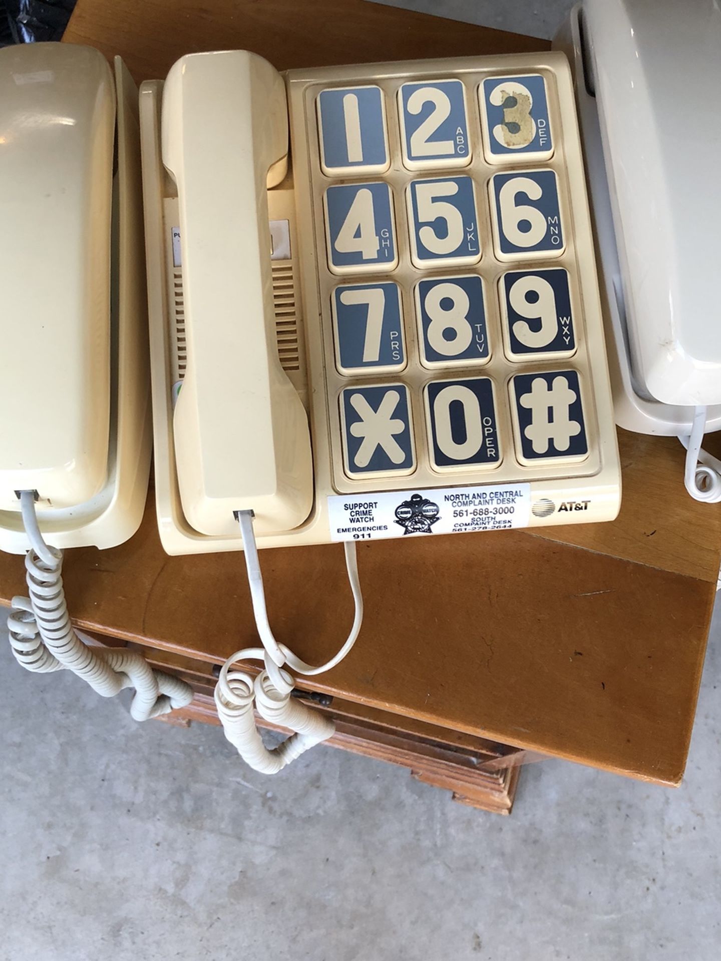 3 Land Line Telephones