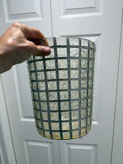 Vase Trash Can Wastebasket. Acrylic Plastic Lucite. Hollywood Glam Bling Rhinestone  Z Gallerie Vintage MCM Look For Bathroom Vanity, Office Desk Etc.