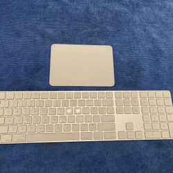 Apple Magic Keyboard with Numeric Keypad A1843 & Magic Trackpad A1535