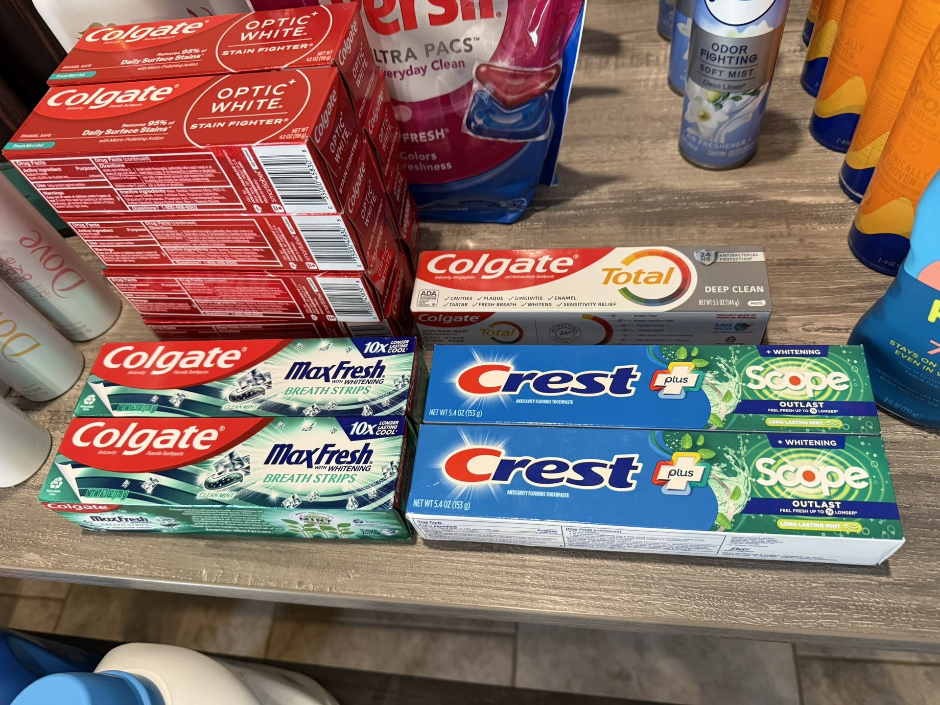 New toothpaste Crest & Colgate