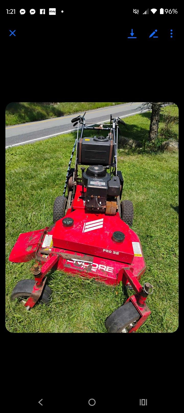 With Bagger OEM 32 Encore Walk Behind Mower