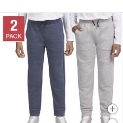 New Lee Youth 2 Pack Rugged Knee Jogger Blue/Gray Size: S (7-8),