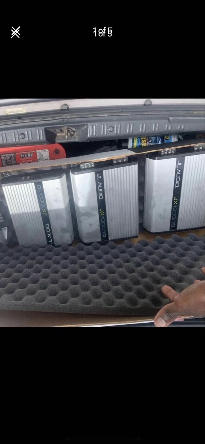 JL Audio CS112LG-TW3 Sealed PowerWedge™ enclosure with one 12" TW3 subwoofer With Amp And Pioneer Navigation Appleplay System Paid Over $1800 for Comp