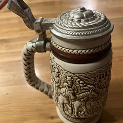 Vintage 1987 Avon The Gold Rush Beer Stein Handcrafted In Brazil