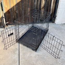 2 Door Dog Kennel with Tray