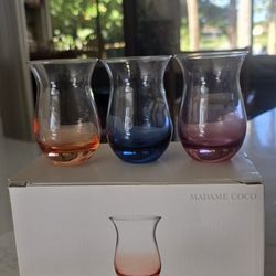 New-Madame Coco Set Of 6 Glass Tea Cups