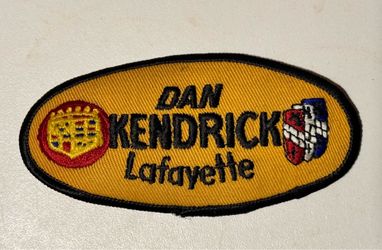 Vintage Cadillac Dealership Employee Name Patch — Dan Kendrick Lafayette Indiana