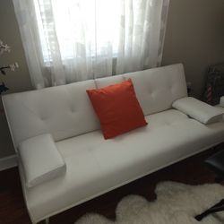White Pair Of Low Sofa Almost New