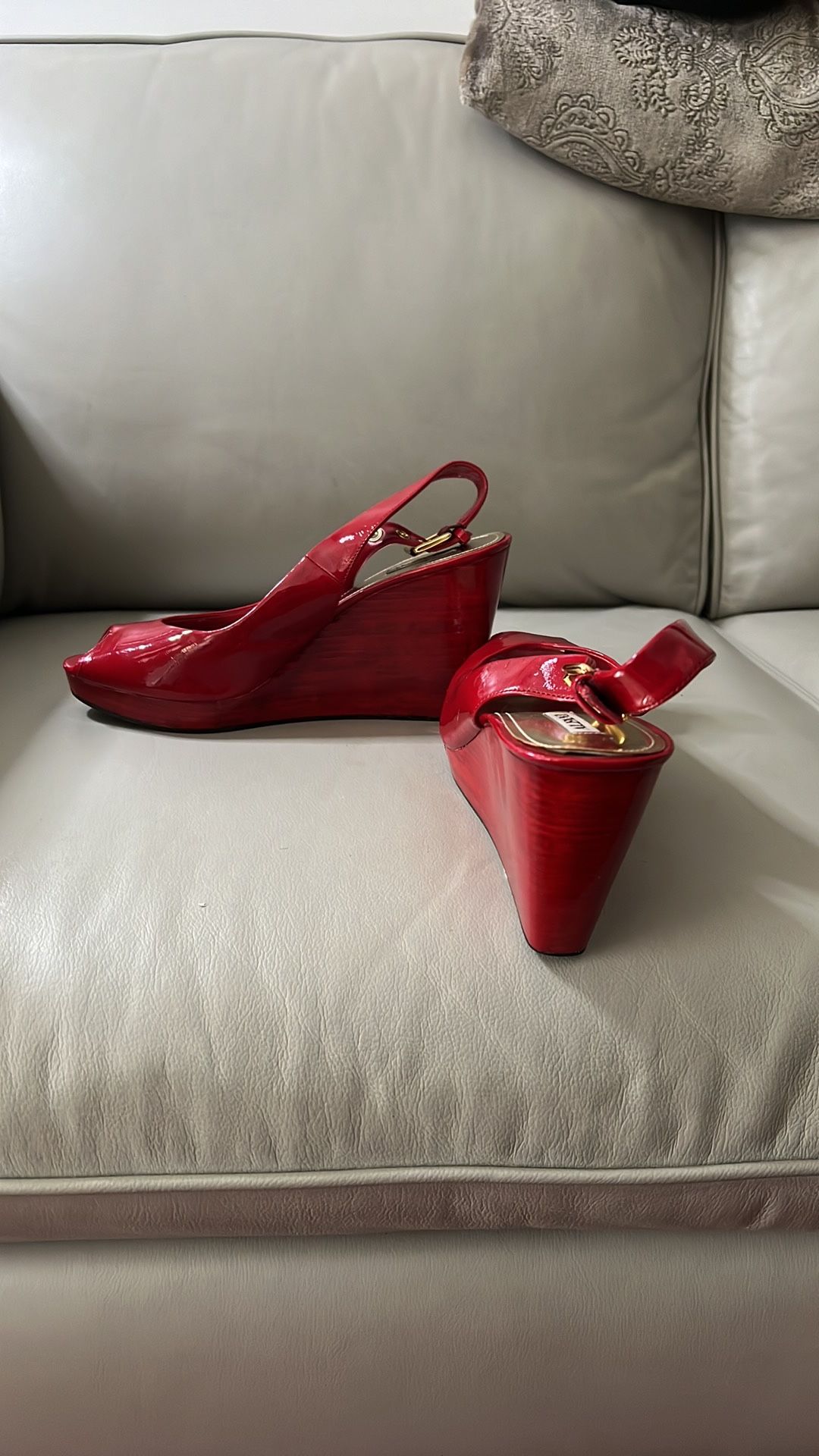 Alfani Glossy Red Platform 