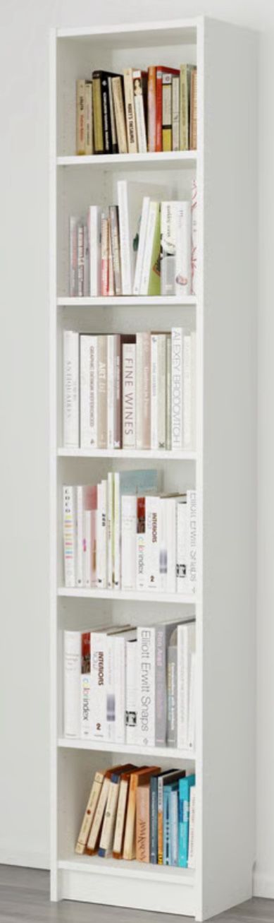 BILLY Bookcase, white, 15 3/4x11x79 1/2 ", N=4