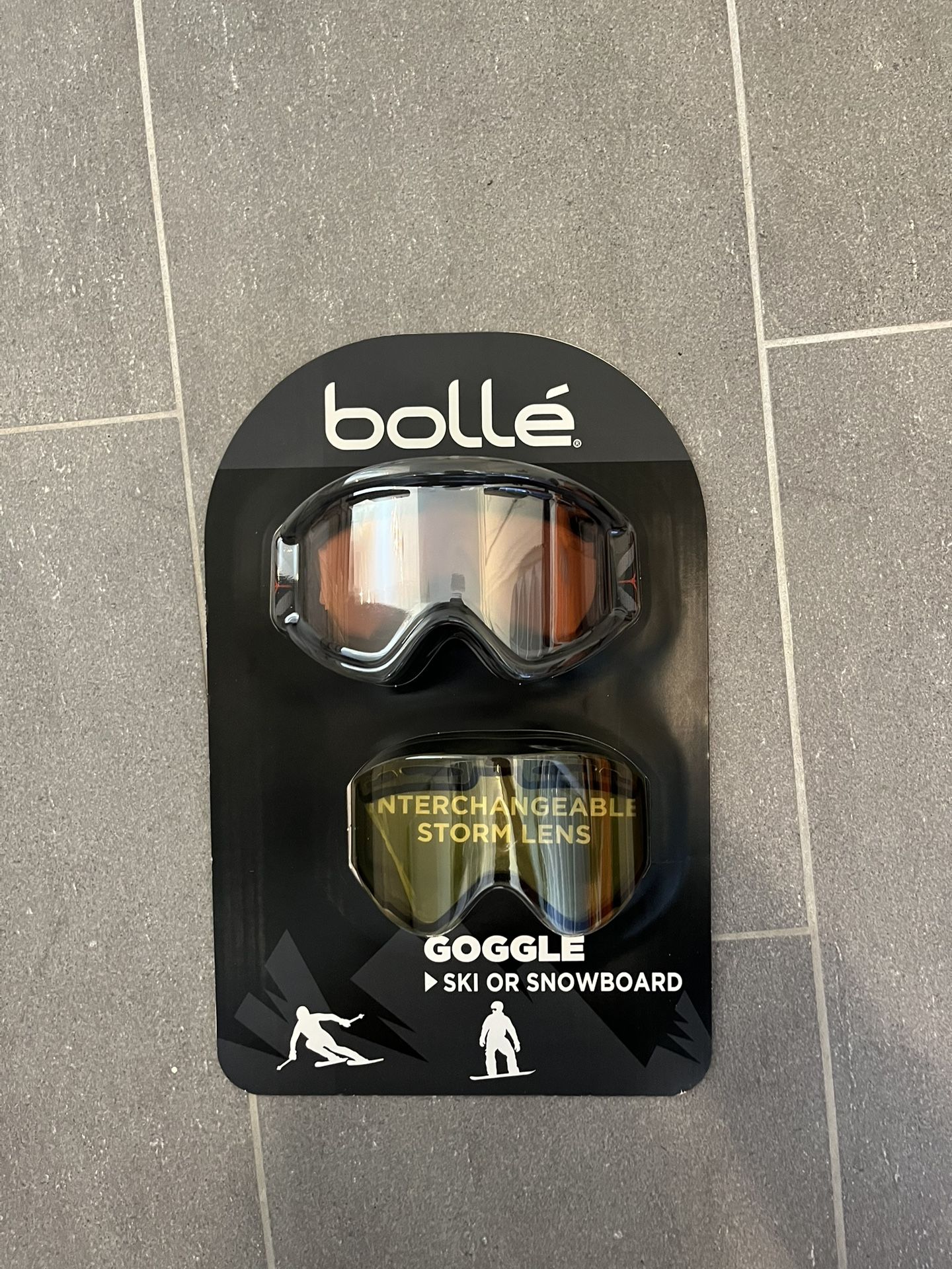 Bolle Snowboard Ski Winter Sports Goggles W/ Interchangable Storm Lens  