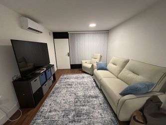 Leather like couch and recliner motorized