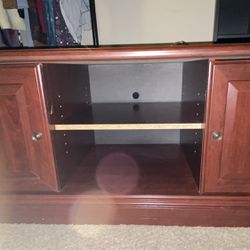 Wooden TV Stand with Cabinets 
