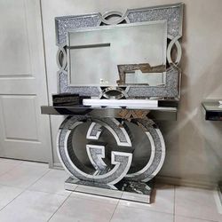 Brand New Mirror Console Table With Mirror 