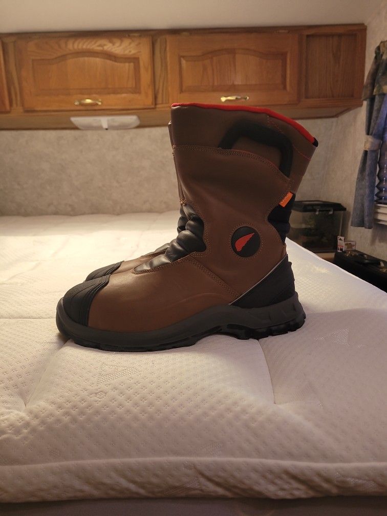 Size 12 Red Wings Steel Toe Boots Brown