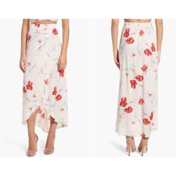 Maxi Floral Pink Skirt - Size Medium
