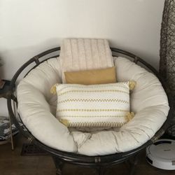 Papasan Chairs (2) & Cushion (1)