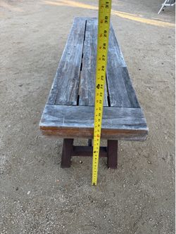 Outdoor bench 63” x 14” x 18 “