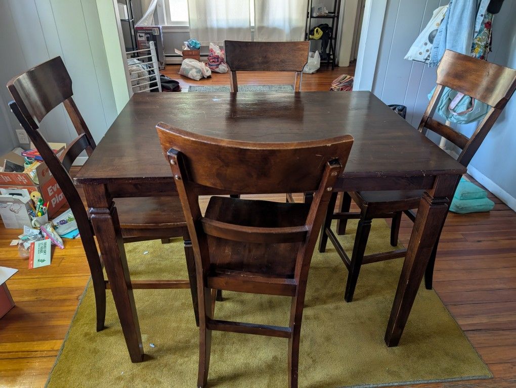 5 Piece Wooden Dining Room Set -Very Sturdy