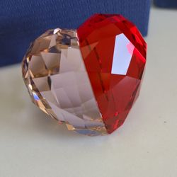 2012 Swarovski Crystal "Love Heart, Light Siam, medium Gift Collectable In Box RETIRED