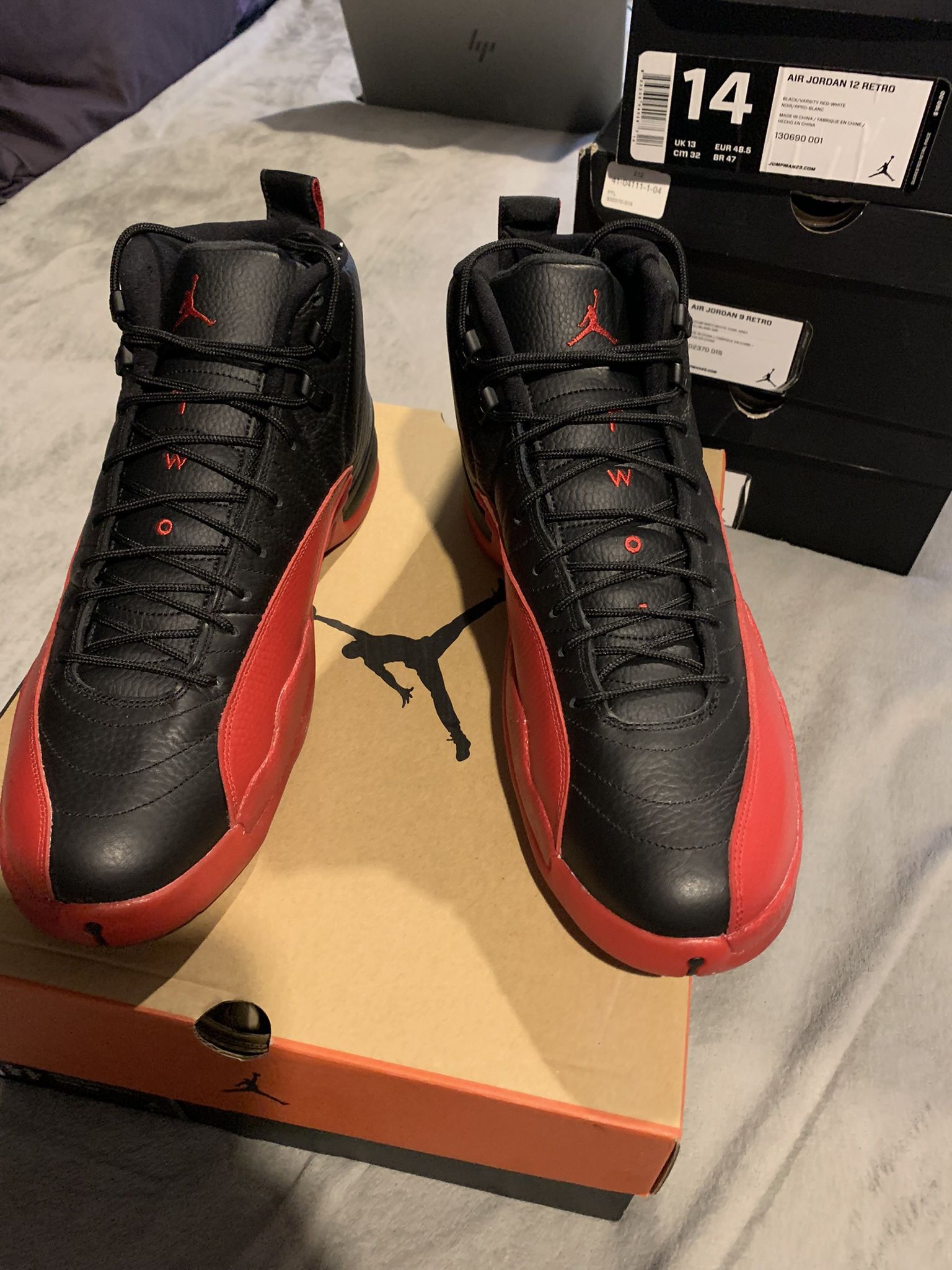 Size 14 Jordan Flu Game 12’s Never Worn